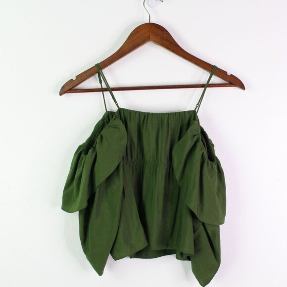 Vince. Off the Shoulder Cami Green XS‎ - Picture 7 of 7